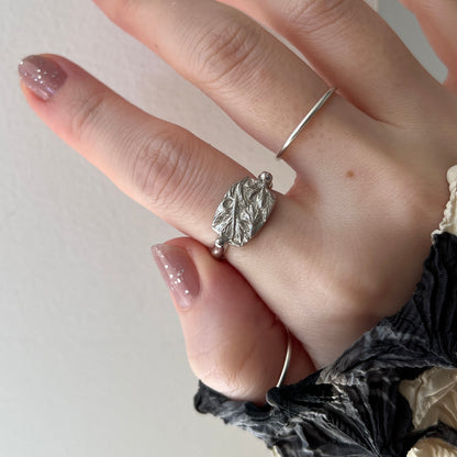 [ silver ] sculpture ring [ free size ]