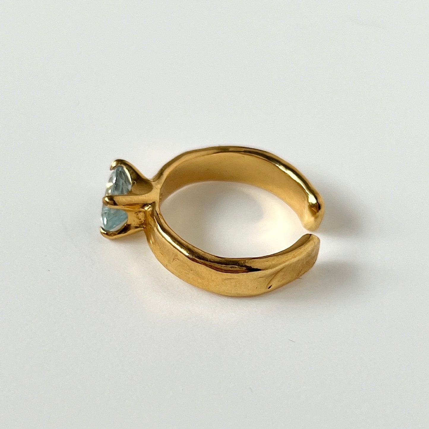 [ sky blue topaz  ] um gold ring [ free size ]