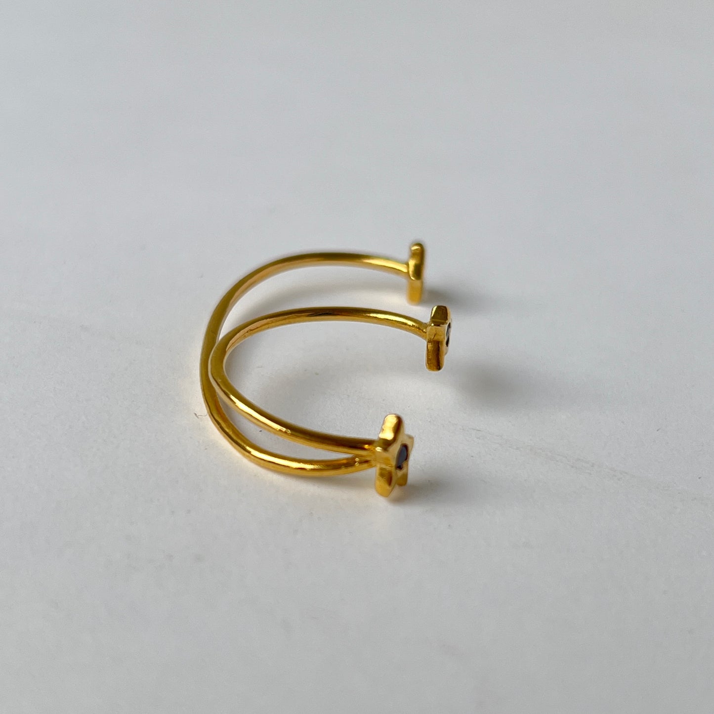 [ black spinel ] orion ring gold [ free size ]