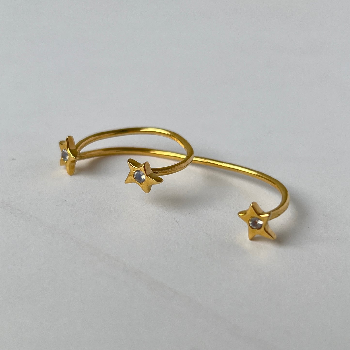 [ moon stone ] orion ring gold [ free size ]
