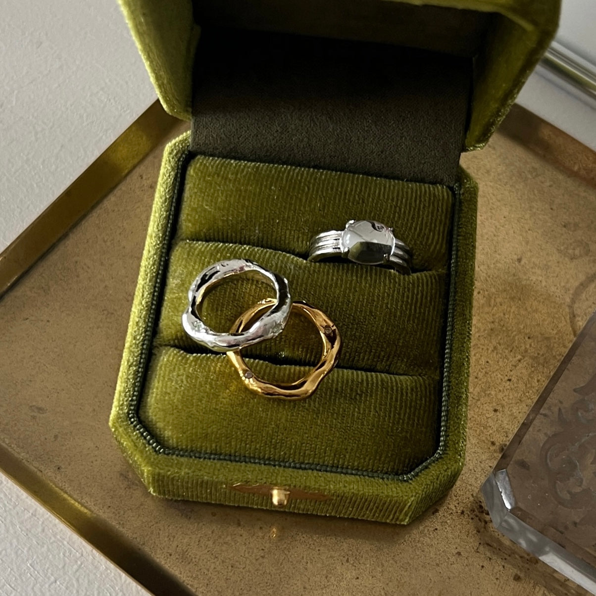 [ mint ] nuanced pinky ring [ silver ]