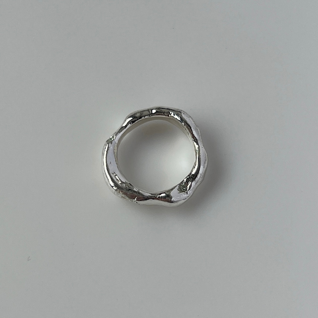 [ mint ] nuanced pinky ring [ silver ]