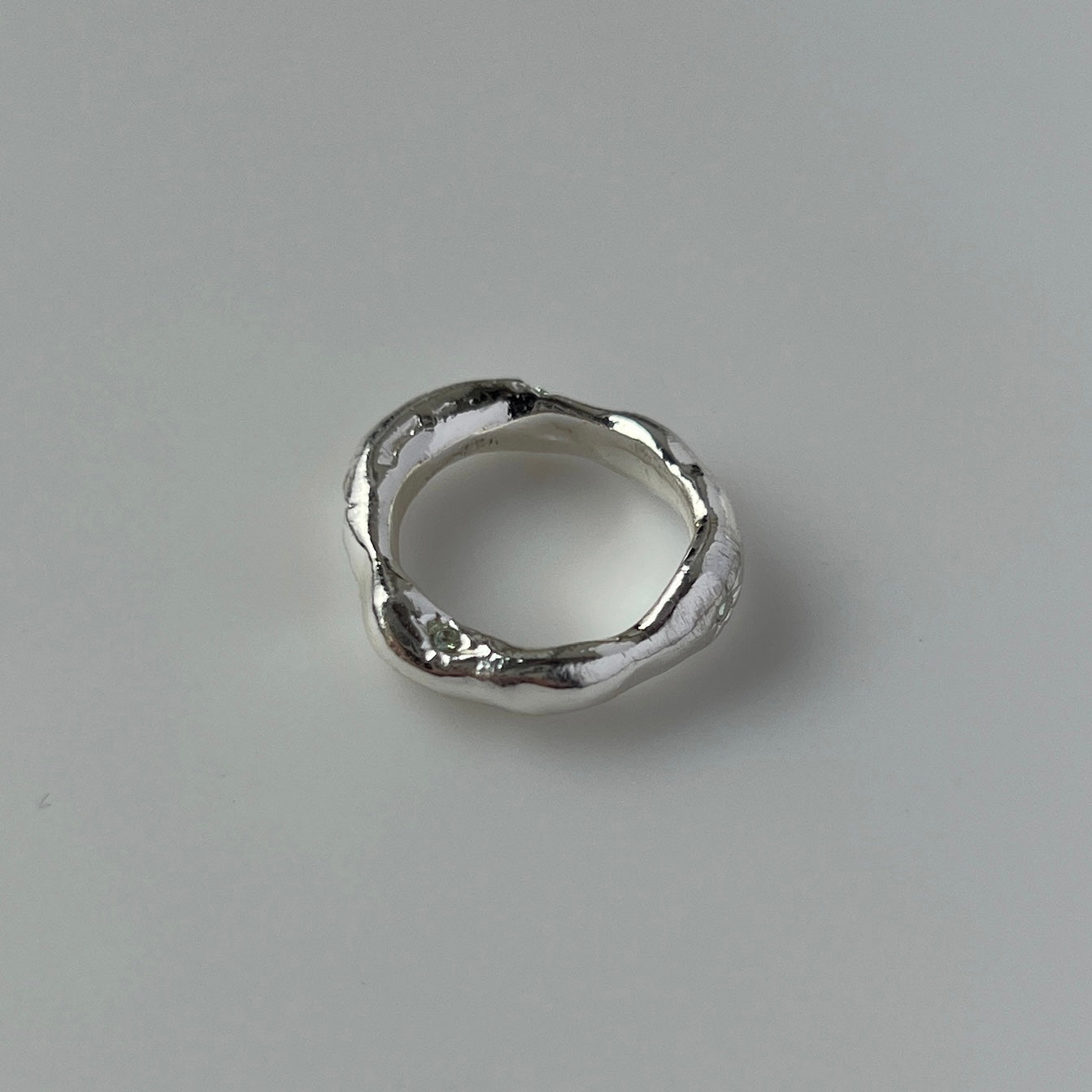 [ mint ] nuanced pinky ring [ silver ]