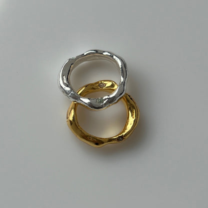 [ mint ] nuanced pinky ring [ silver ]