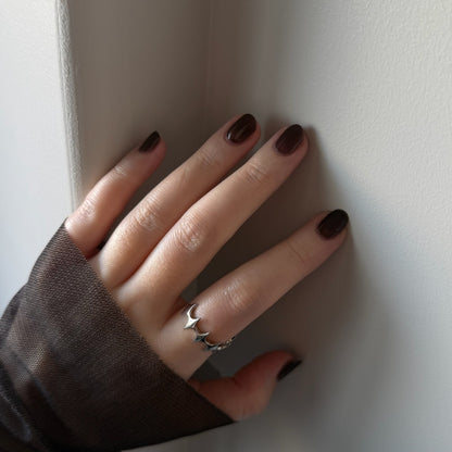 [ silver ] diamond shaped ring