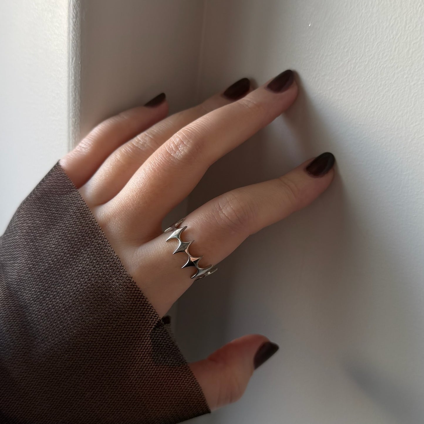 [ silver ] diamond shaped ring