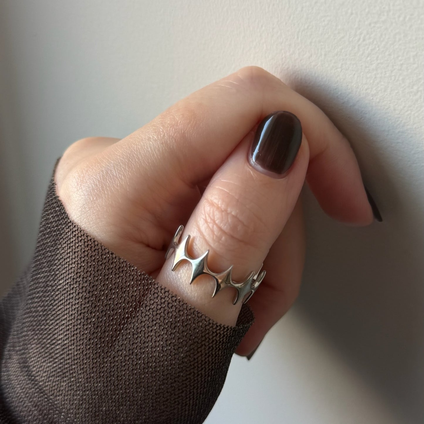 [ silver ] diamond shaped ring