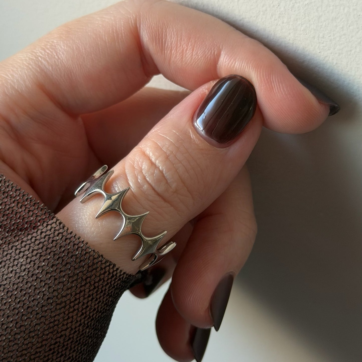 [ silver ] diamond shaped ring