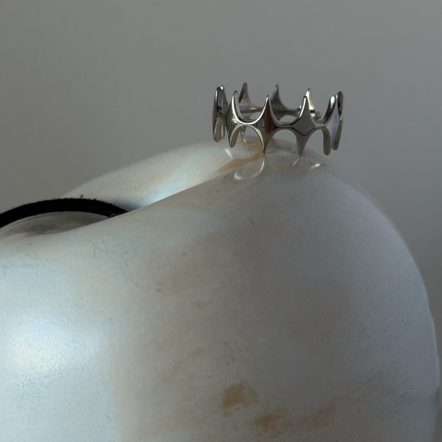 [ silver ] diamond shaped ring