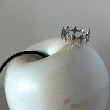 [ silver ] diamond shaped ring