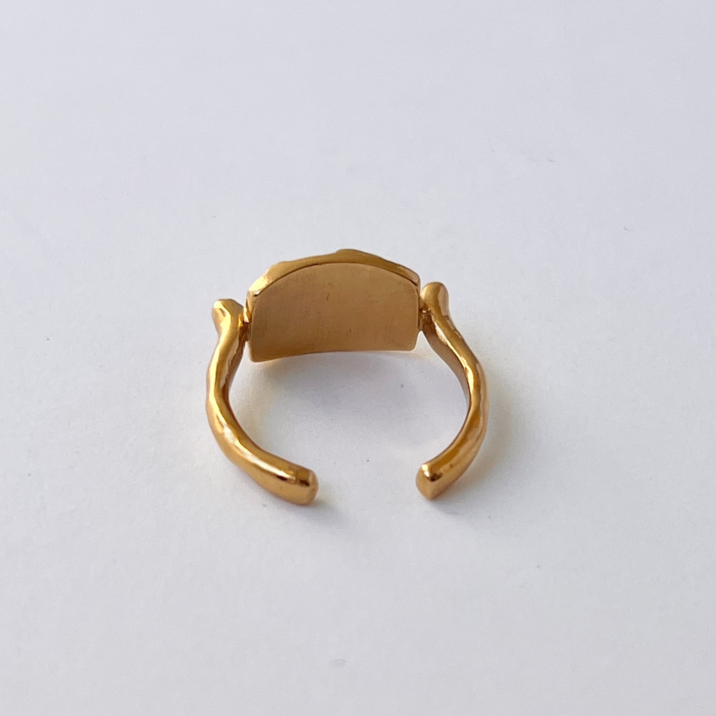 [ gold ] sculpture ring [ free size ]