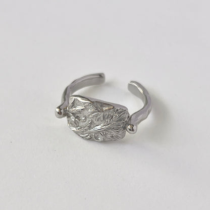 [ silver ] sculpture ring [ free size ]