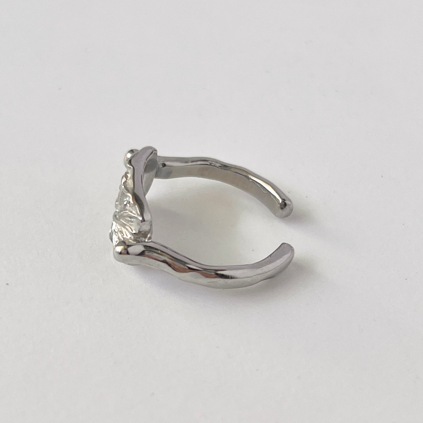 [ silver ] sculpture ring [ free size ]