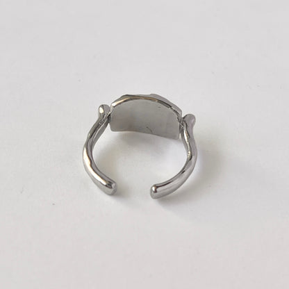 [ silver ] sculpture ring [ free size ]