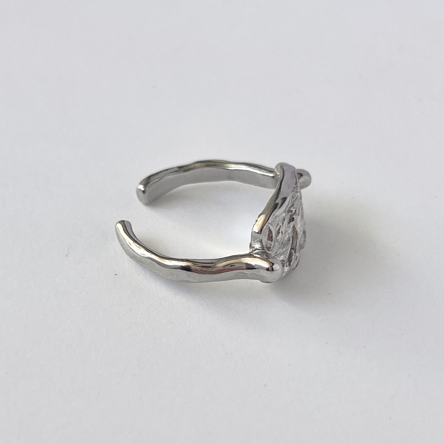 [ silver ] sculpture ring [ free size ]