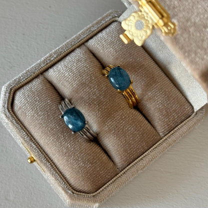 [ green  kyanite ] trois gold