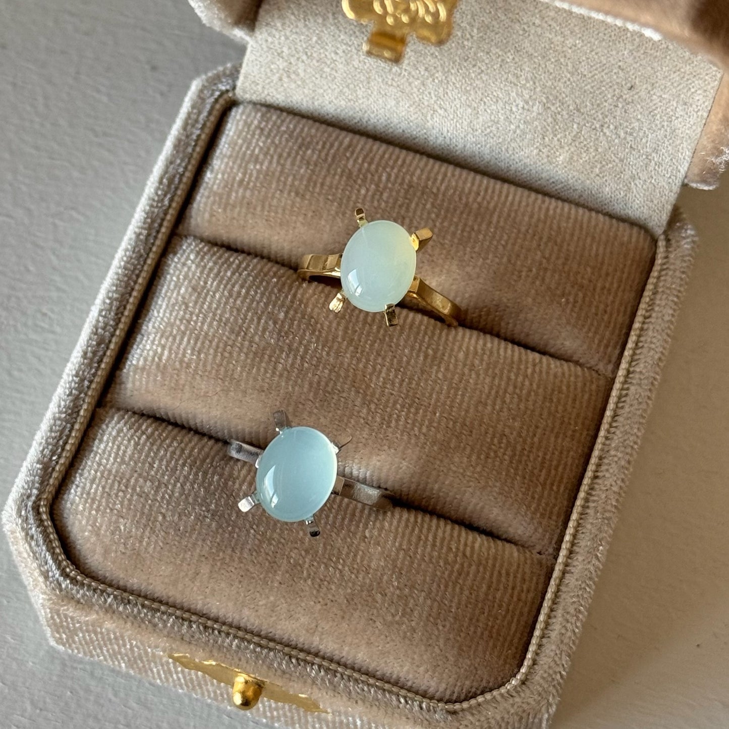 [ sea blue chalcedony ] classic silver [ free size ]
