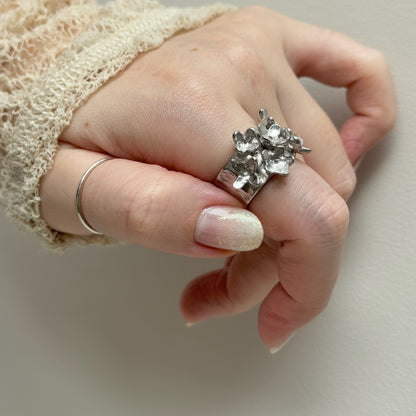 [ silver ] mimosa ring