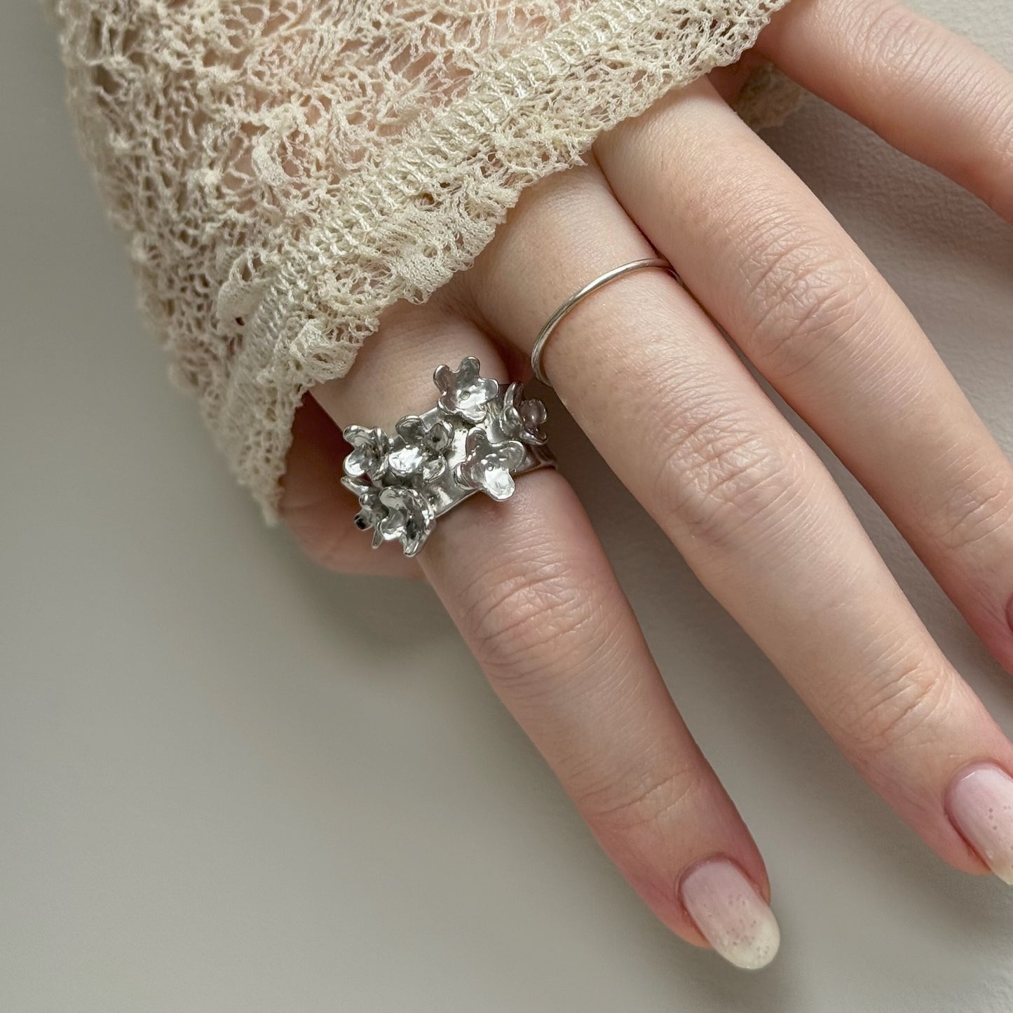 [ silver ] mimosa ring