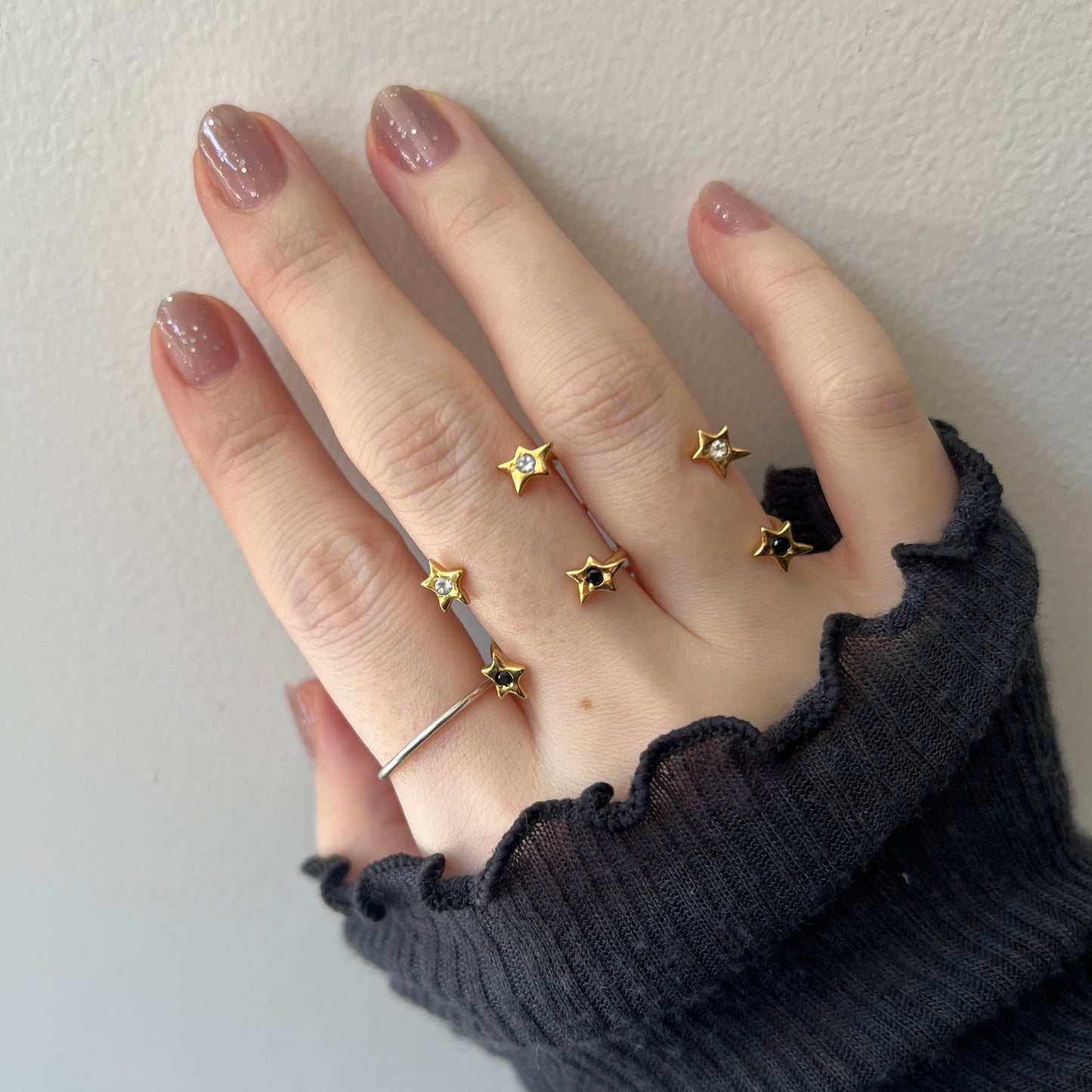 [ moon stone ] orion ring gold [ free size ]