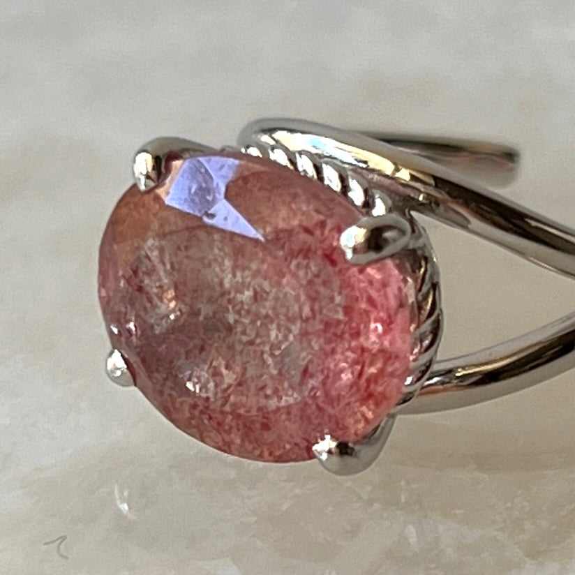 [ pink epidote  ] reine -pinky silver