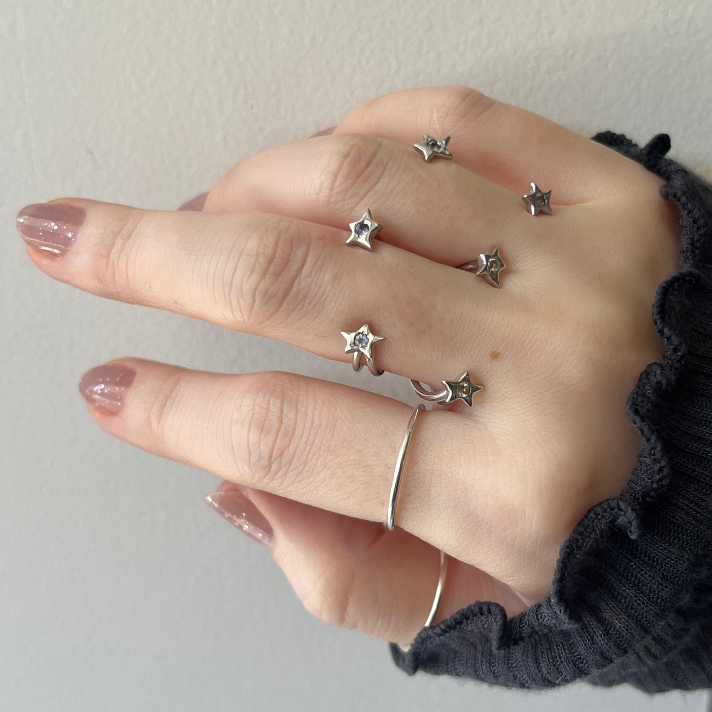 [ moon stone ] orion ring silver [ free size ]