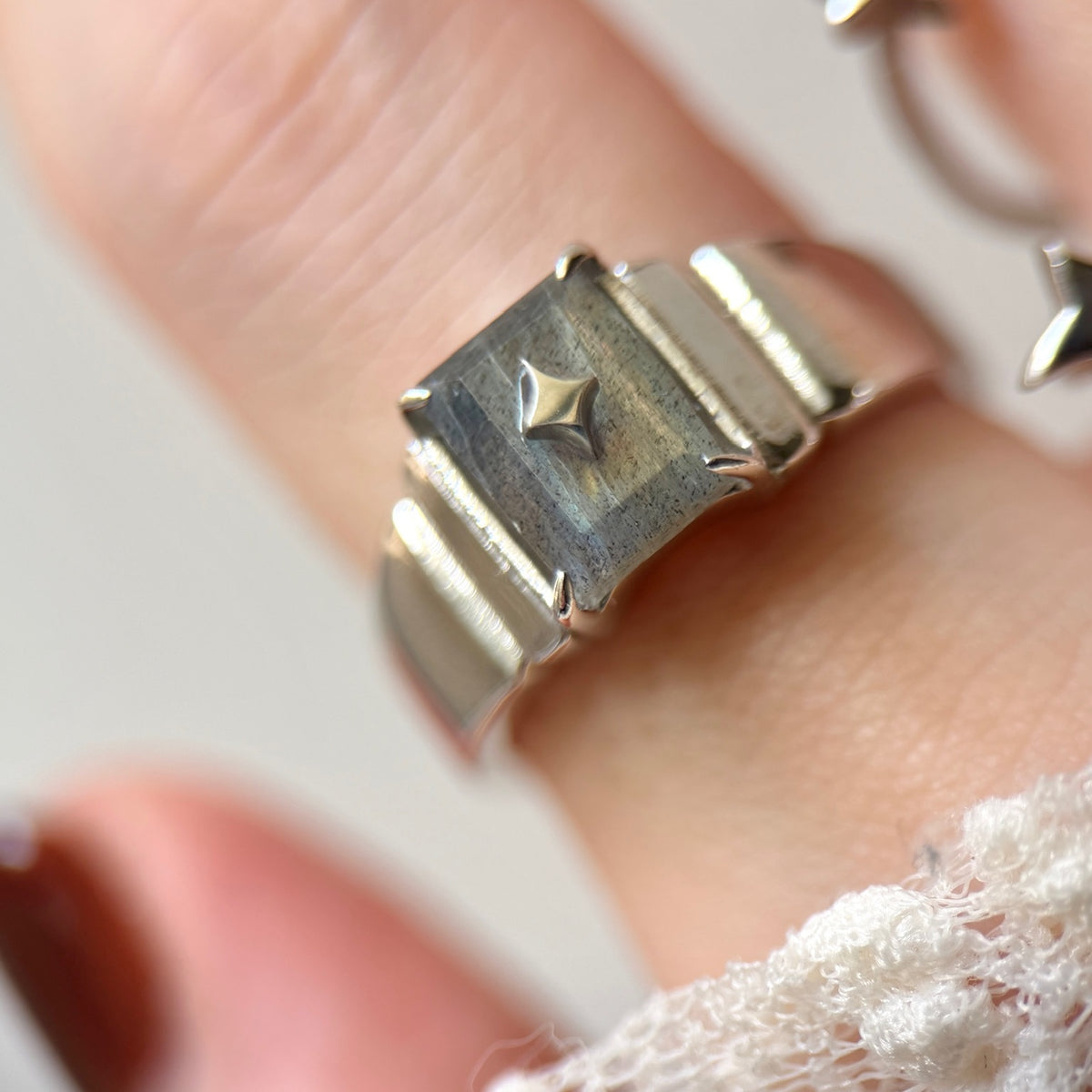 [ labradorite ] telescope silver