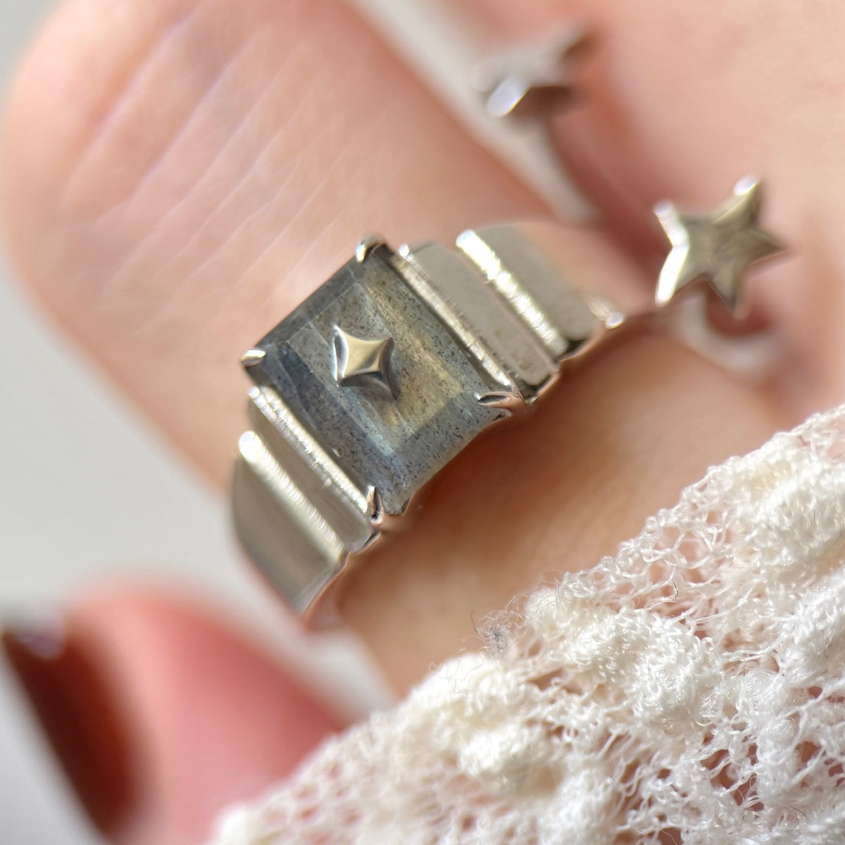 [ labradorite ] telescope silver