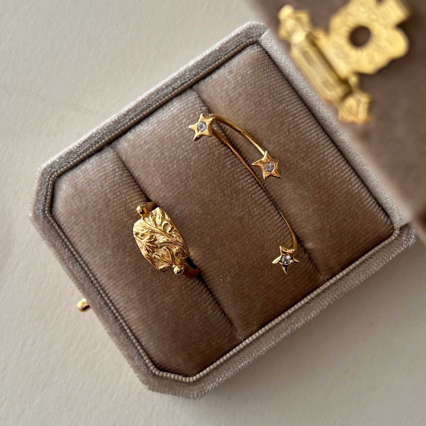 [ moon stone ] orion ring gold [ free size ]