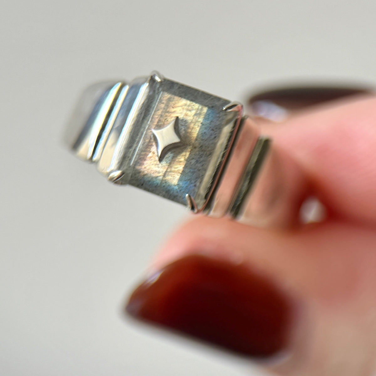 [ labradorite ] telescope silver