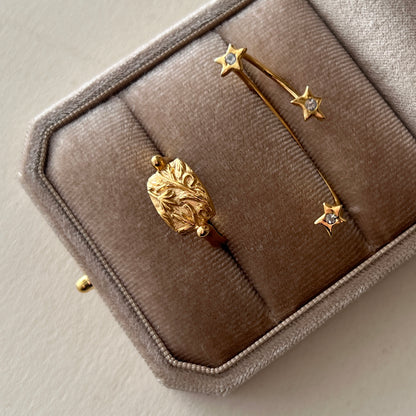 [ gold ] sculpture ring [ free size ]