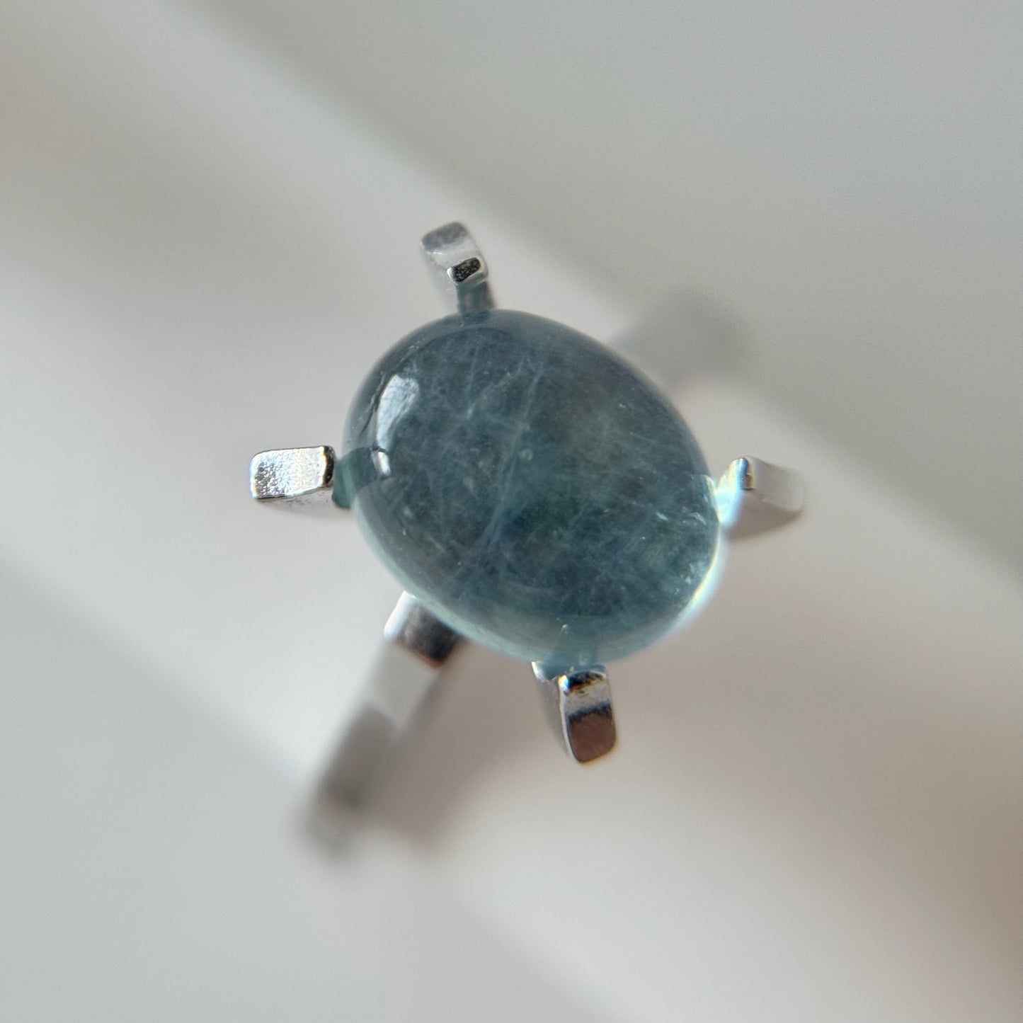 [ aqua marine ] classic silver [ free size ]