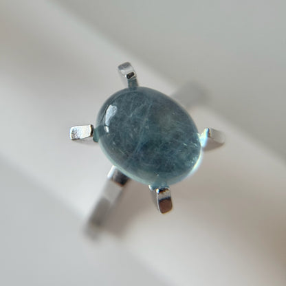 [ aqua marine ] classic silver [ free size ]