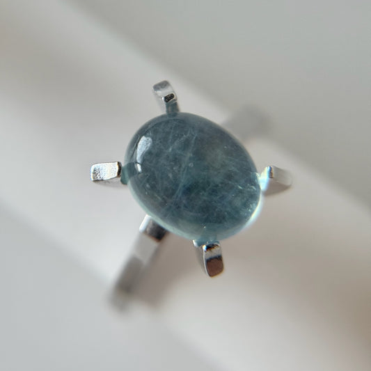 [ aqua marine ] classic silver [ free size ]