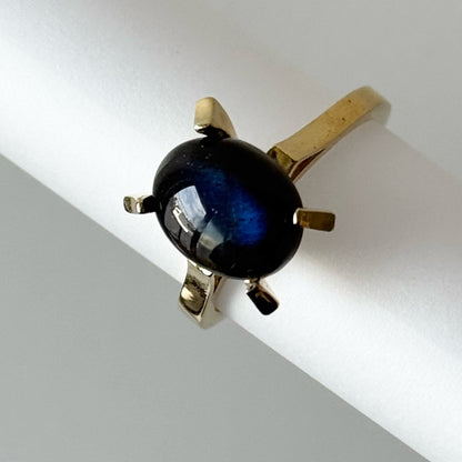 [ black labradorite ] classic gold [ free size ]