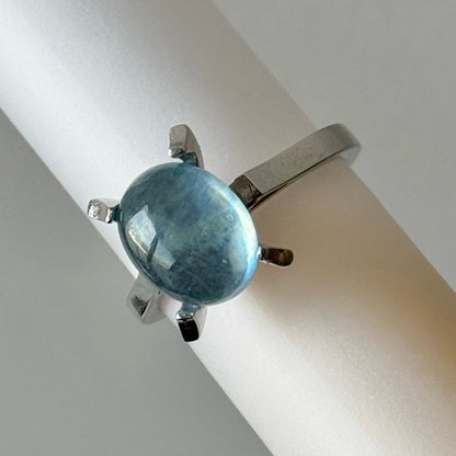 [ aqua marine ] classic silver [ free size ]