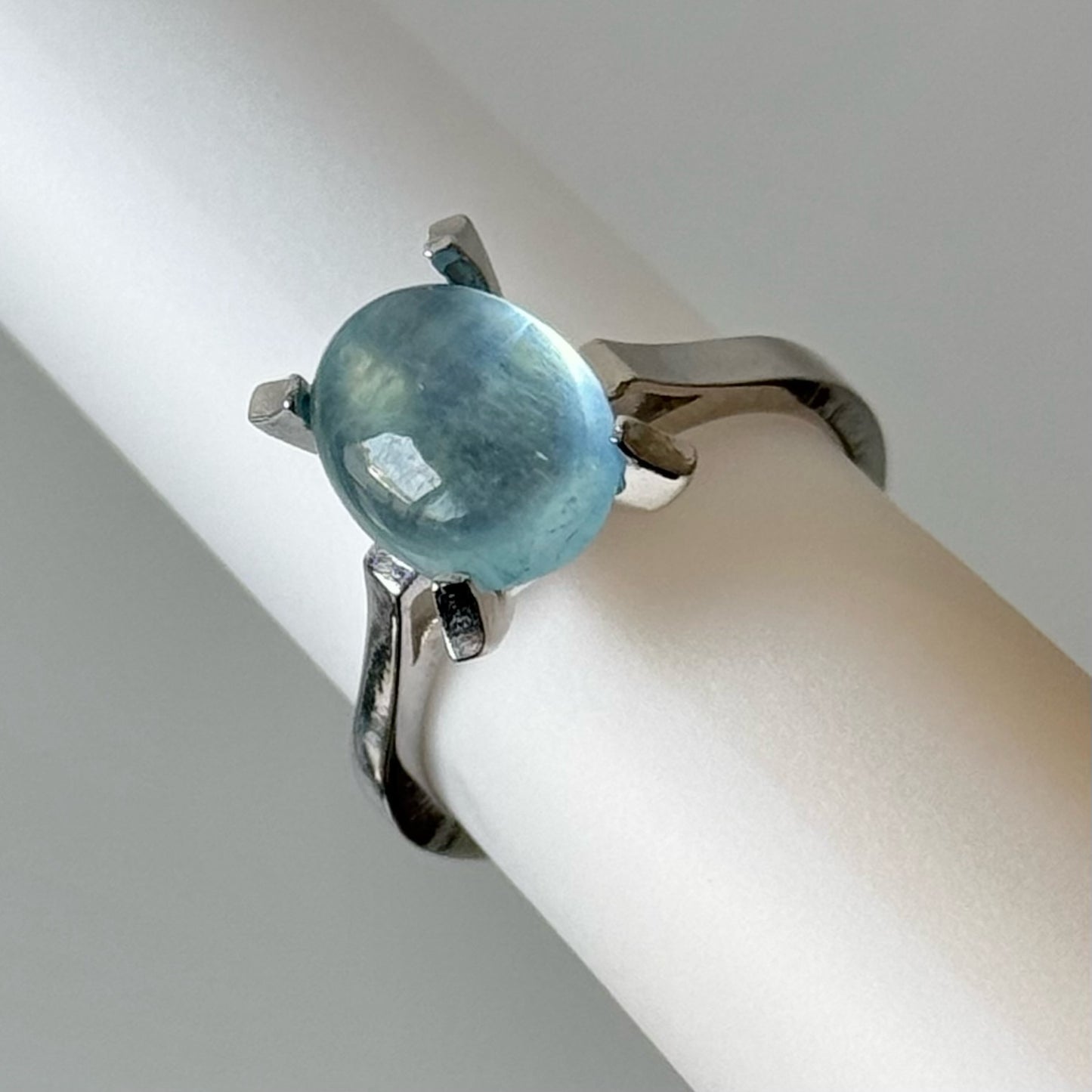 [ aqua marine ] classic silver [ free size ]