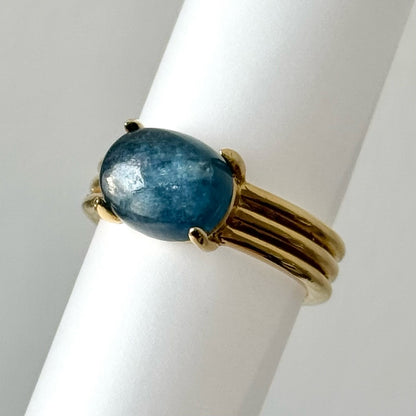 [ green  kyanite ] trois gold