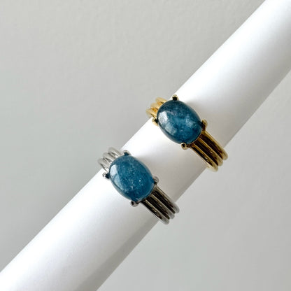[ green  kyanite ] trois gold