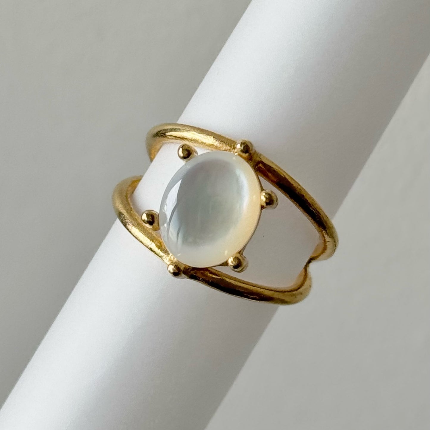 [ white shell ] double gold [ free size ]