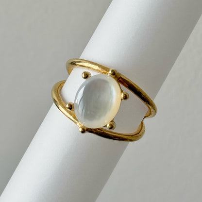 [ white shell ] double gold [ free size ]