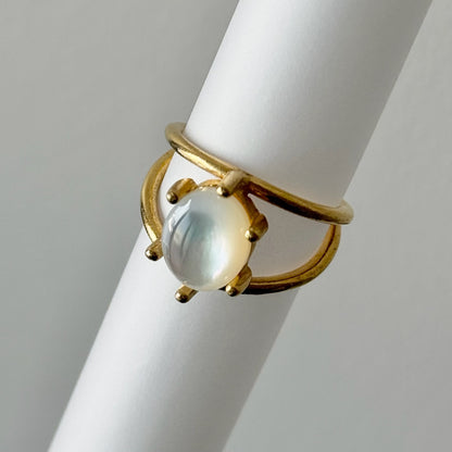 [ white shell ] double gold [ free size ]