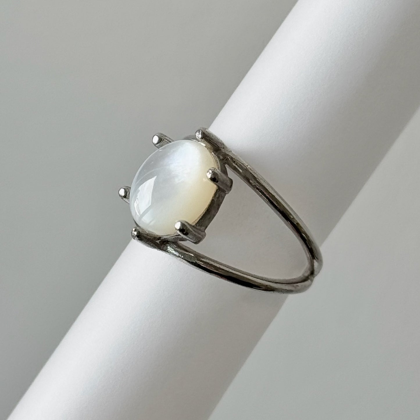 [ white shell ] double silver [ free size ]