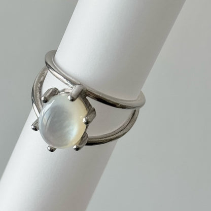 [ white shell ] double silver [ free size ]