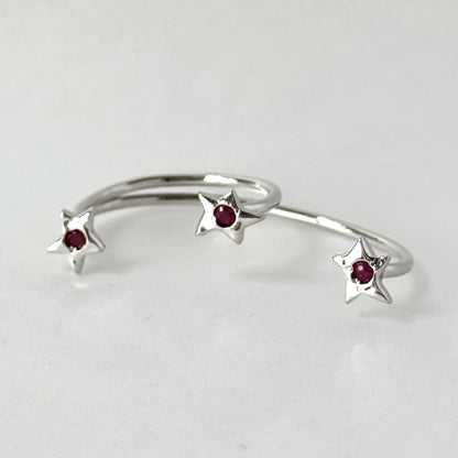 [ ruby ] orion ring silver