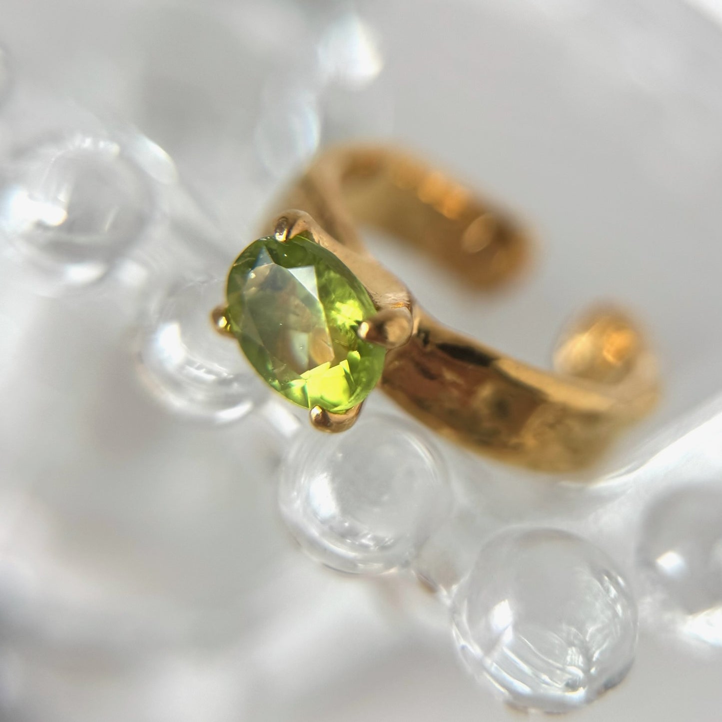 [ peridot ] um gold ring