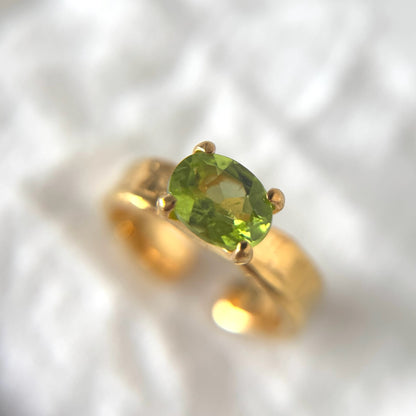 [ peridot ] um gold ring