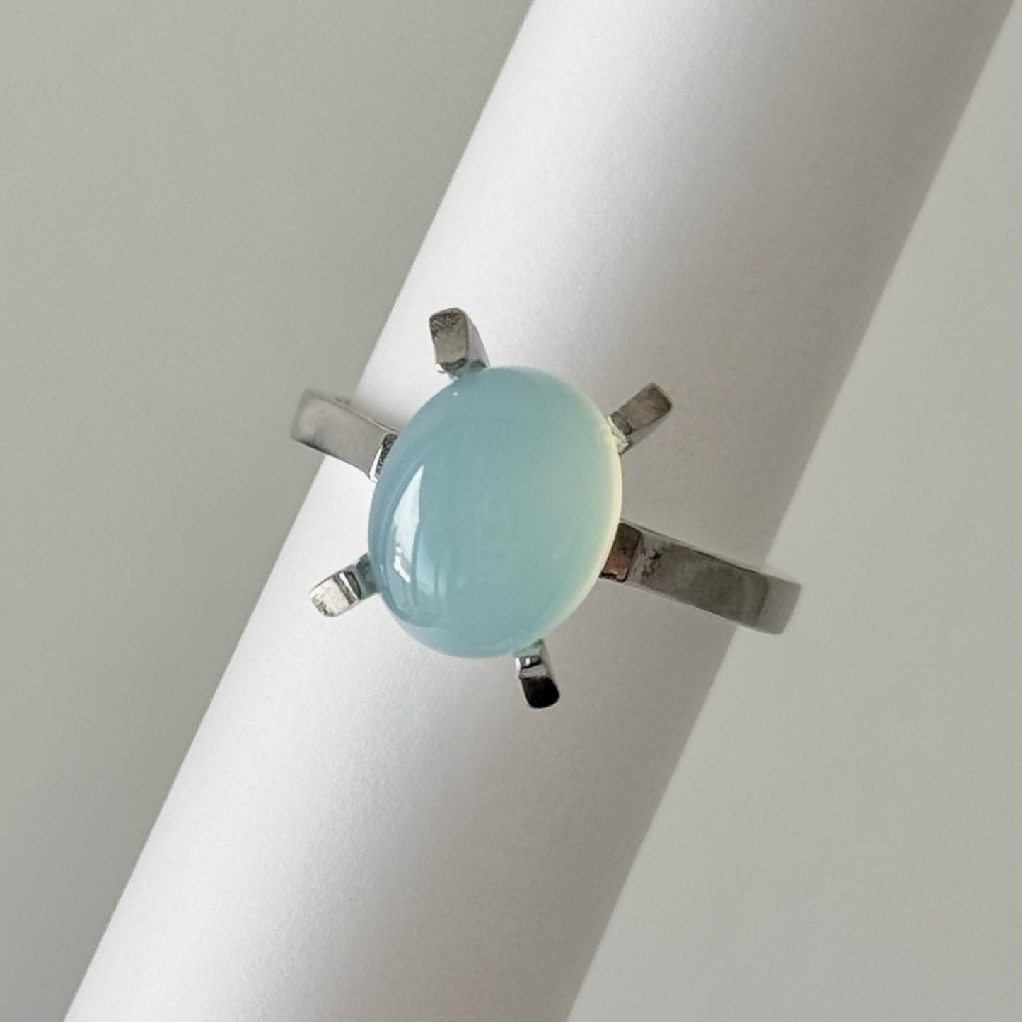 [ sea blue chalcedony ] classic silver [ free size ]