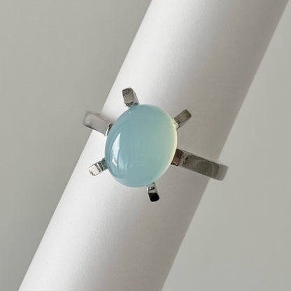 [ sea blue chalcedony ] classic silver [ free size ]