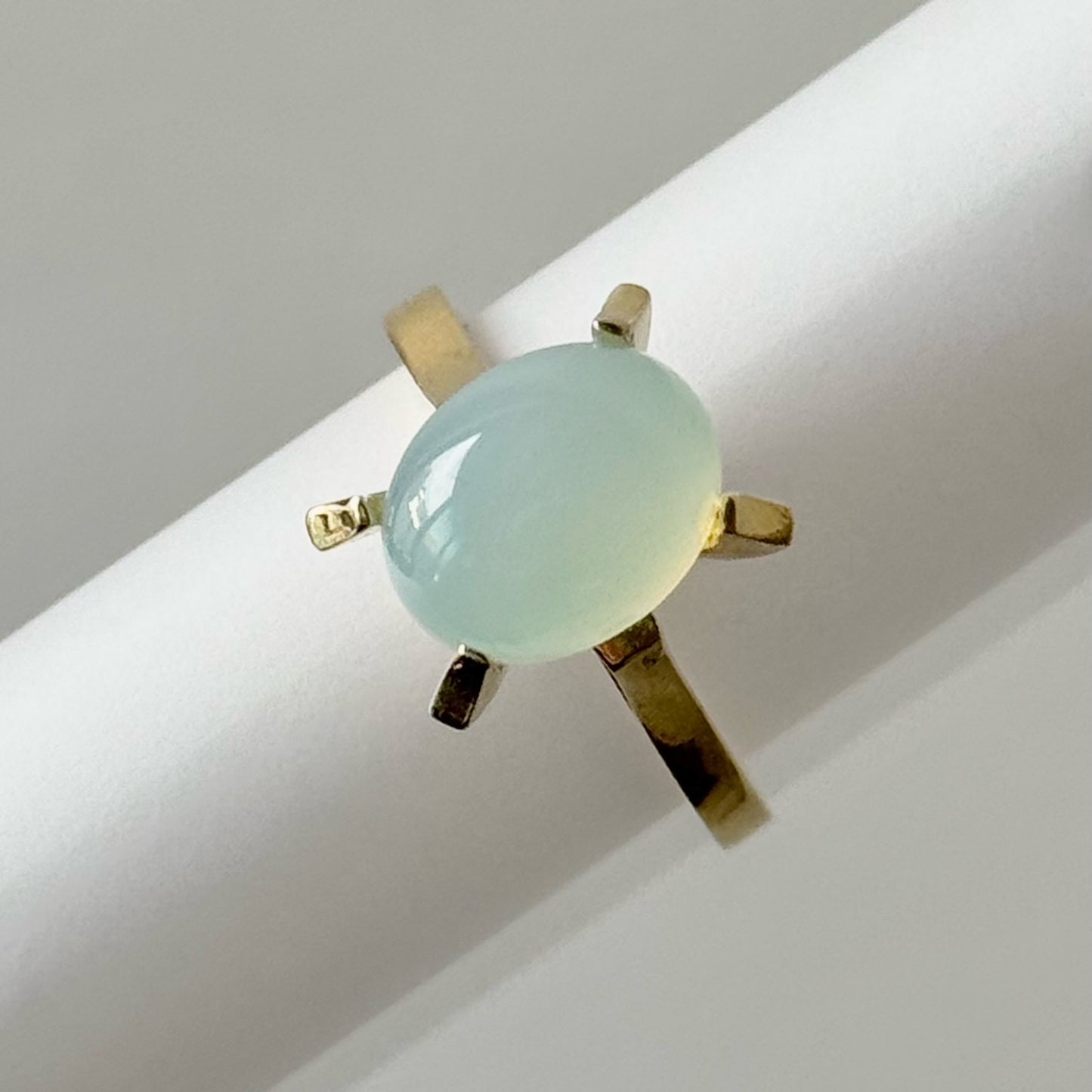 [ sea blue chalcedony ] classic gold [ free size ]
